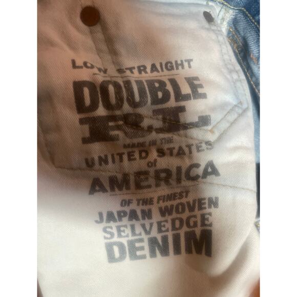 Ralph Lauren DOUBLE RL Mens Low Straight Jeans Hill Top 32X30 RRL Japan Selvedge - Picture 4 of 8